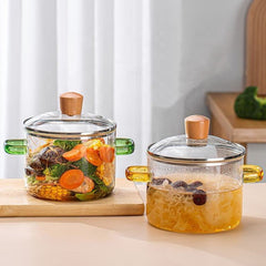 Borosilicate Glass Casserole with Lid 1200ml