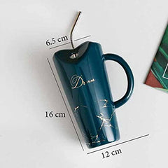 Ceramic Mug With Stainless Steel Straw 450ml