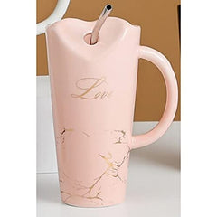 Ceramic Mug With Stainless Steel Straw 450ml