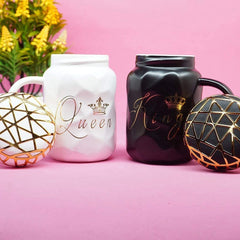 Crumple Ceramic Mug With Lid