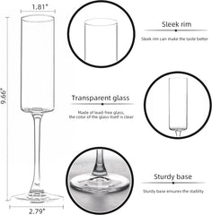 Classy Champagne Flutes 180ml Set of 6