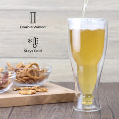Double Wall Creative Flip Beer Glass 250ml