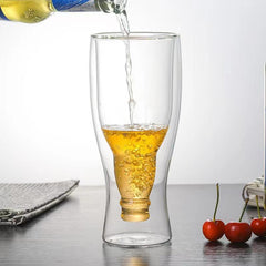 Double Wall Creative Flip Beer Glass 250ml