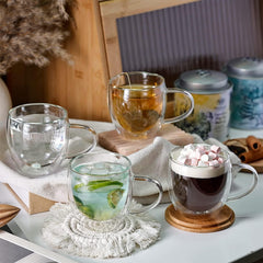 Double Wall Glass Mug 250ml