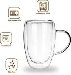 Double Wall Glass Mug 350ml