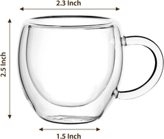 Double Wall Glass Cup 80ml