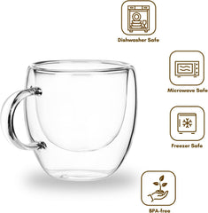 Double Wall Glass Cup 80ml