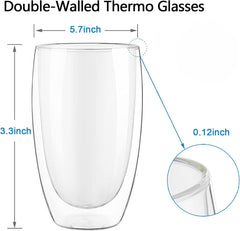 Double Wall Glass Tumbler 450ml