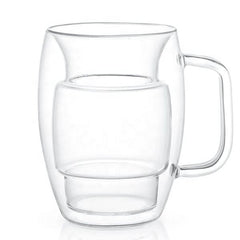 Double Wall Insulated Glass Mug 300ml