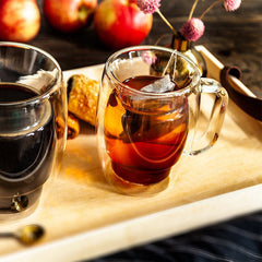 Double Wall Insulated Glass Mug 300ml