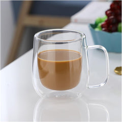 Double Wall U Shape Glass Mug 250ml