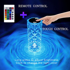 Diamond Crystal Touch Lamp with Remote