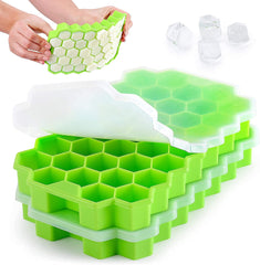 Honeycomb Ice Tray with Lid 37 cube
