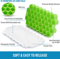 Honeycomb Ice Tray with Lid 37 cube
