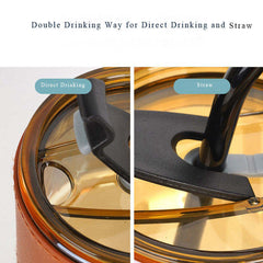 Glass Sipper with Leather sleeve 450ml Set of 2