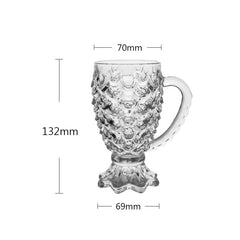 Pineapple Glass Mug 220ml Set of 6