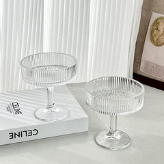 Ribbed Coupe Glass 210ml Set of 6