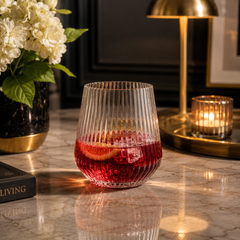 Ribbed Curve Stemless Tumbler 385ml Set of 6