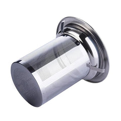 Round Borosilicate Glass Kettle 1000ml with Wide Spout & Stainless Steel Strainer