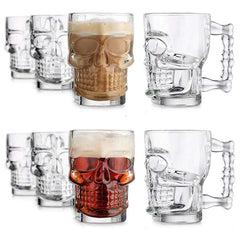 Skull Glass Mug 540ml Set of 6