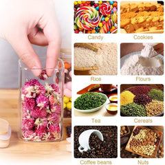 Square Glass Jar with Wooden Lid 330ml