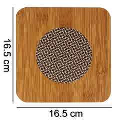 Square Shape Bamboo Wooden Coaster