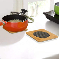 Square Shape Bamboo Wooden Coaster