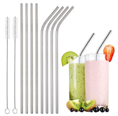 Stainless Steel Straw Set of 10
