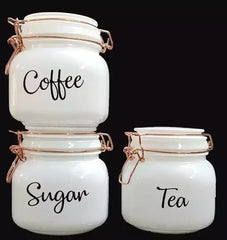 Tea Coffee Sugar Glass Containers