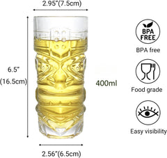 Tiki Glass 400ml Set of 6