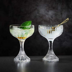 Vintage Ribbed Wine Goblet 180ml