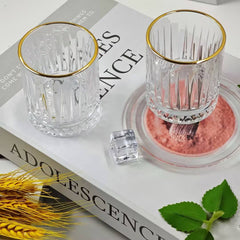 Dubai Whiskey Glass with Gold Line 330ml Set of 6