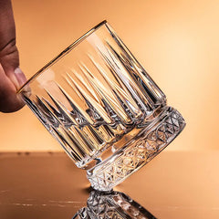 Dubai Whiskey Glass with Gold Line 330ml Set of 6