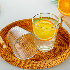 Crystal Water Glass with Gold Line 315ml Set of 6