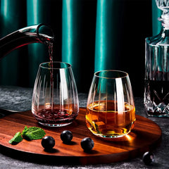 Oval Stripe Glass 390ml Set of 6