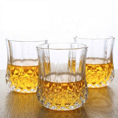Diamond Crystal Cut Whiskey Glass 220ml Set of 6