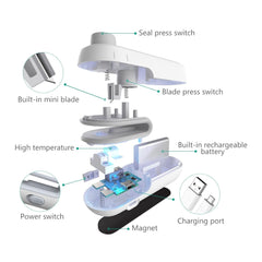 2 in 1 USB Rechargeable Bag Sealer & Cutter