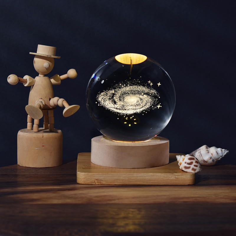 3D Galaxy Crystal Ball Lamp