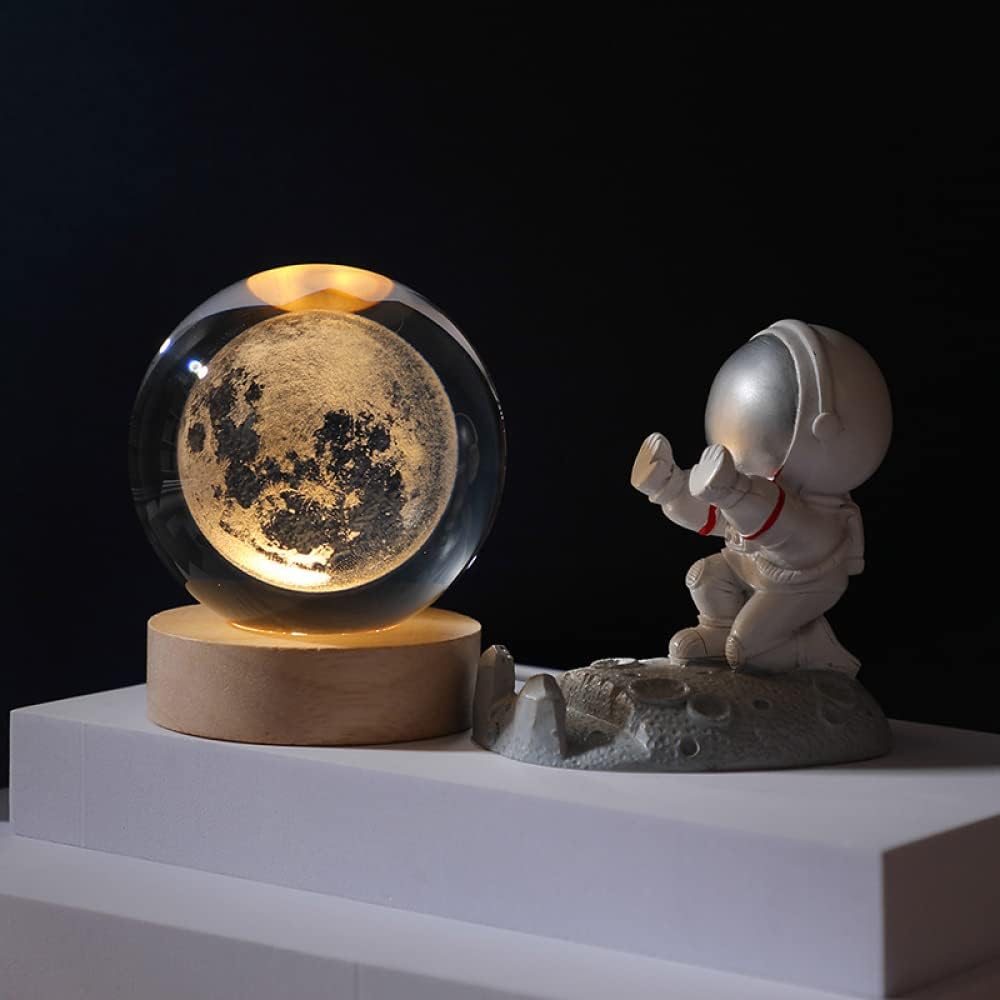 3D Moon Crystal Ball Lamp