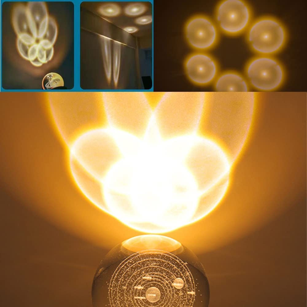 3D Solar System Crystal Ball Lamp