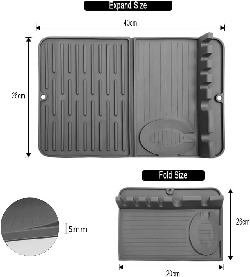 3 in 1 Kitchen Silicone Dish Drying Mat