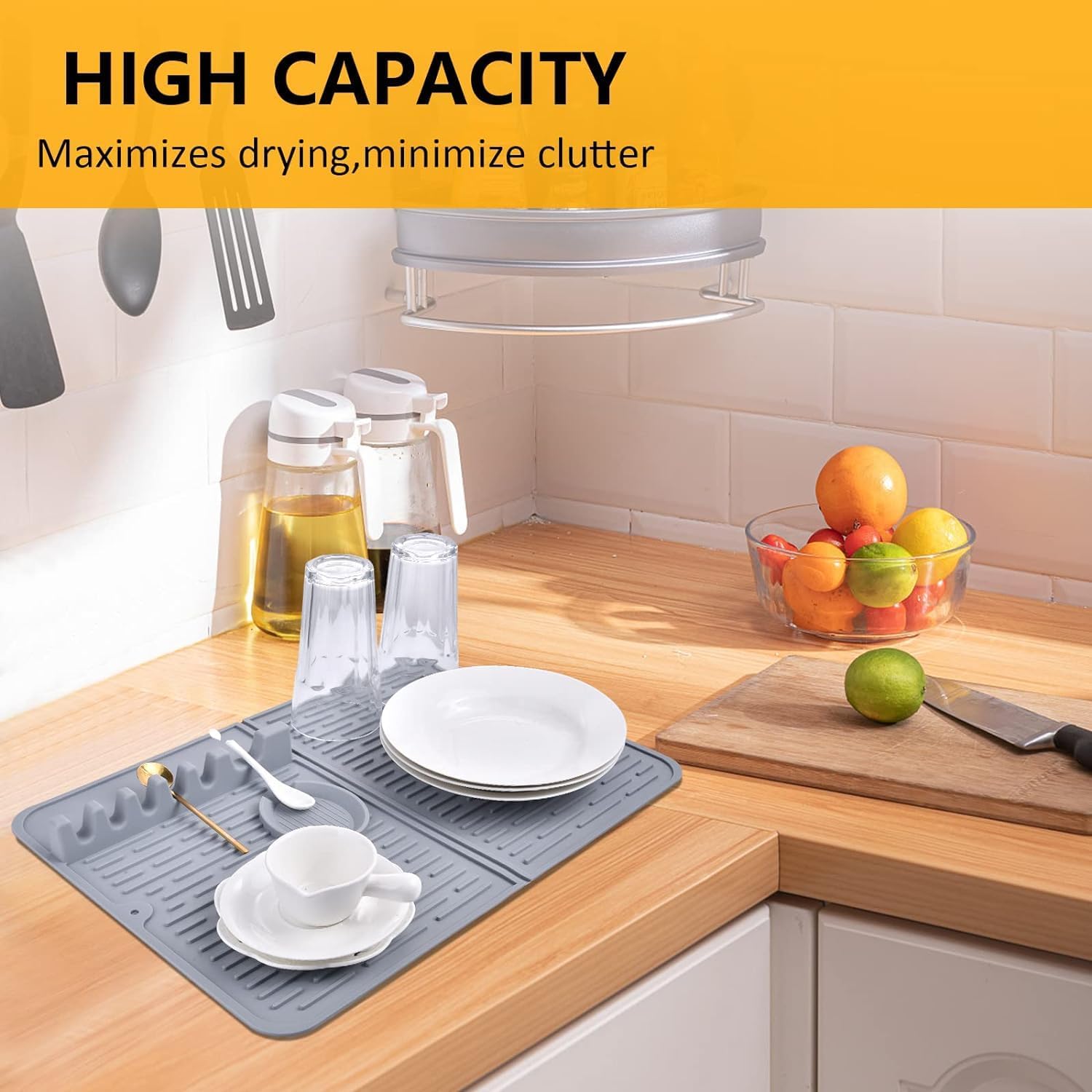 3 in 1 Kitchen Silicone Dish Drying Mat