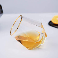 Hexa Tumbler with Gold Rim 310ml Set of 6