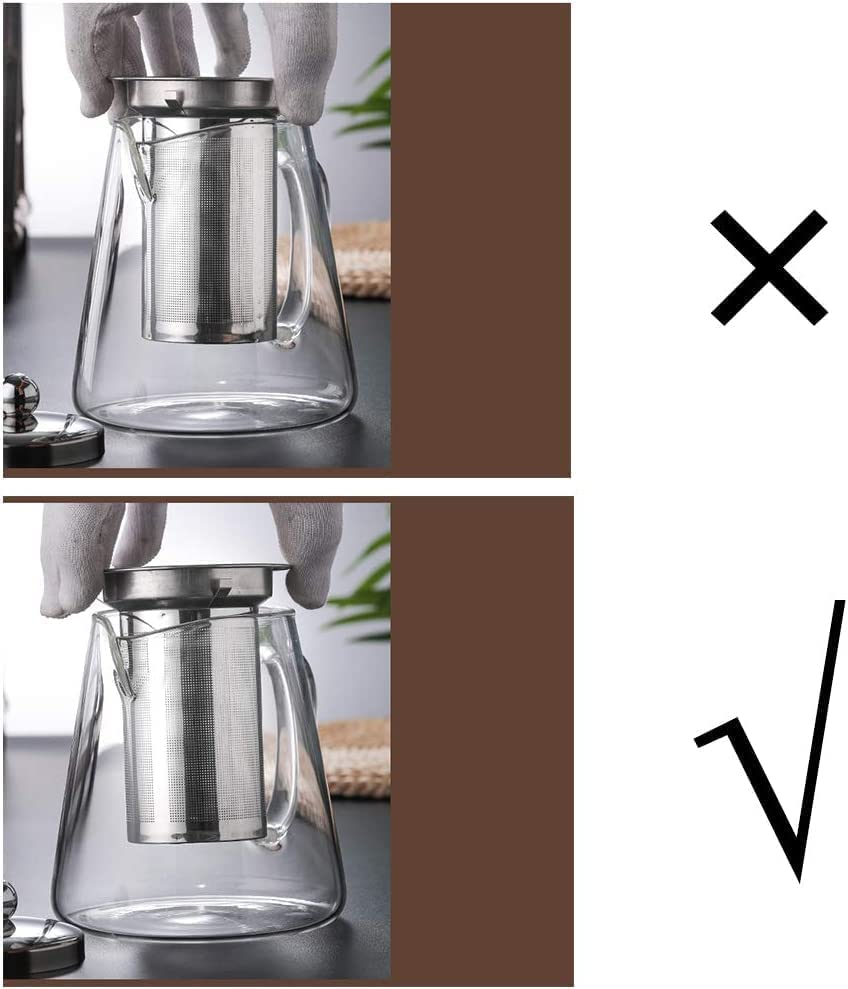 Triangle Borosilicate Glass Kettle with Stainless Steel Strainer 750ml
