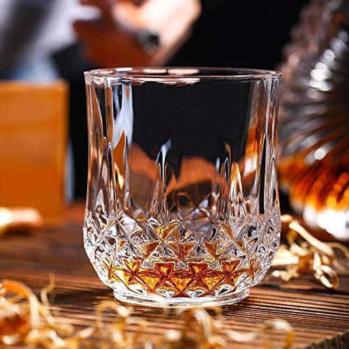 Diamond Crystal Cut Whiskey Glass 220ml Set of 6