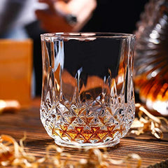 Diamond Crystal Cut Whiskey Glass 220ml Set of 6