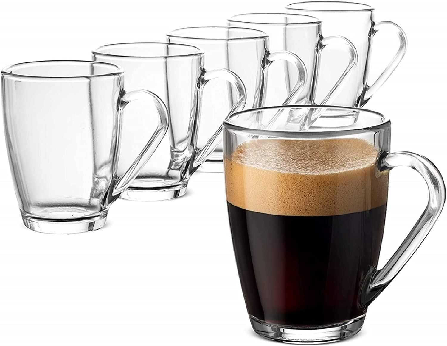 Glass Mug 230ml Set of 6