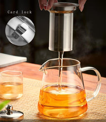 Triangle Borosilicate Glass Kettle with Stainless Steel Strainer 750ml