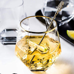 Hexa Tumbler with Gold Rim 310ml Set of 6
