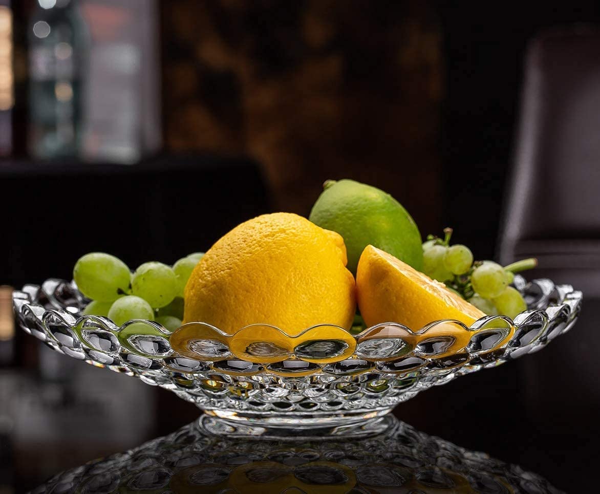 Bubble Glass Fruit Plate 9.5 Inch